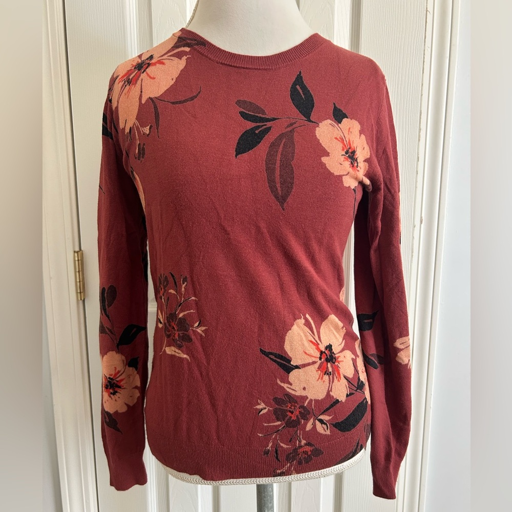 Daniel Rainn Brown and Black Crew Neck Sweater